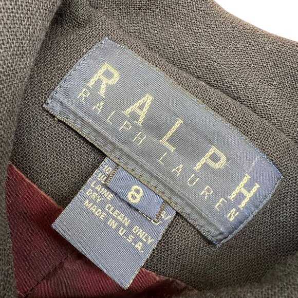 Ralph Ralph Lauren Vintage Double Breasted Wool Peacoat Jacket Navy Blue Size 8 - Picture 11 of 14